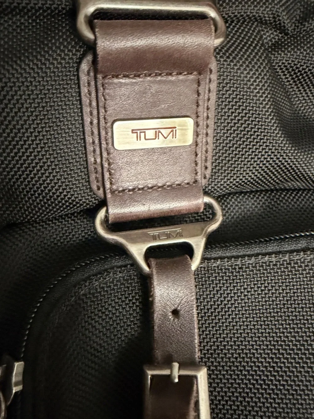 TUMI Alpha Bravo Essential Tote Black & Brown Travel Bag